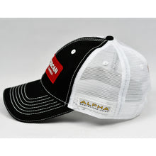 Load image into Gallery viewer, Black Chino Twill &amp; White Trucker Dad-Cap
