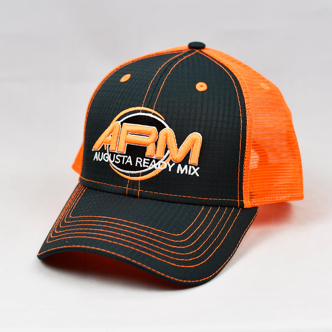 Charcoal & Fluorescent Orange Semi-Pro Snap-Back Trucker