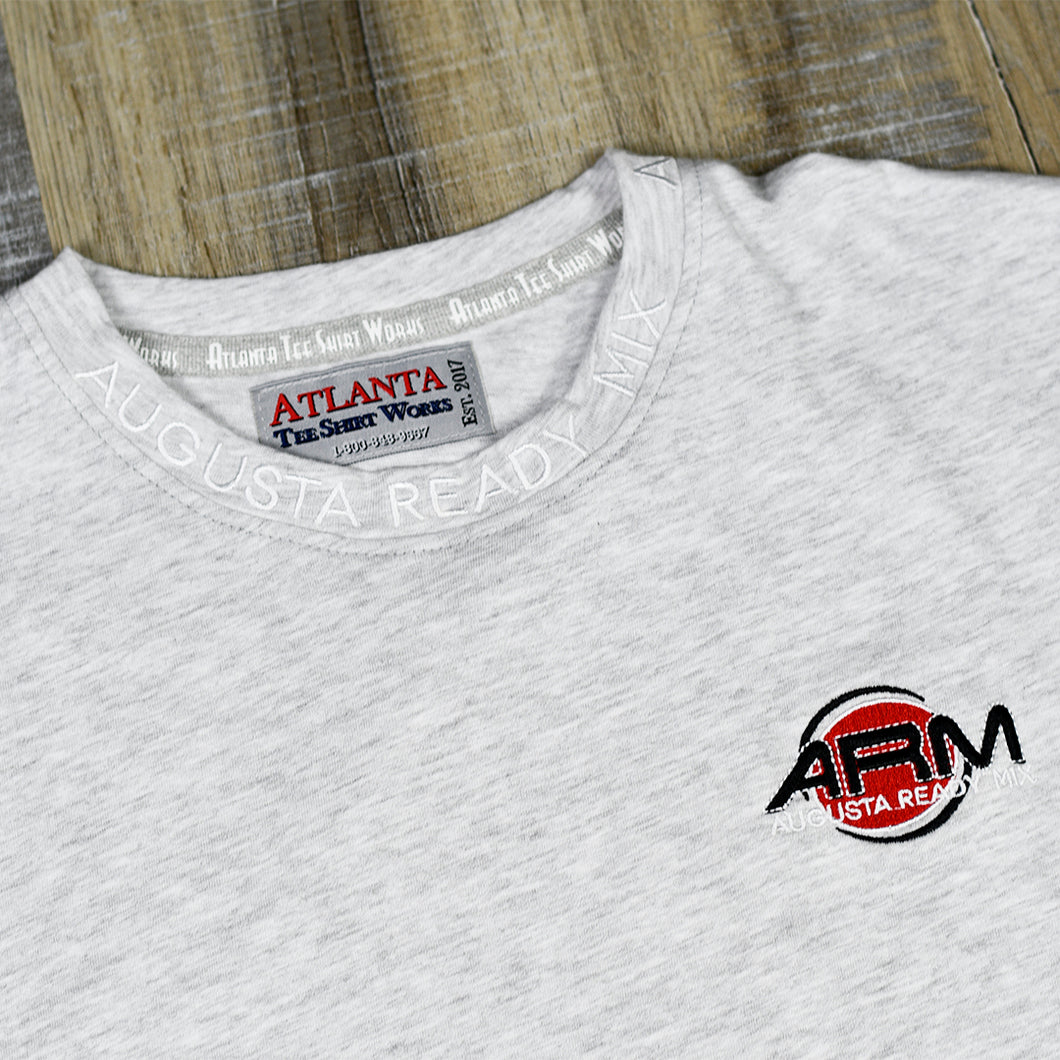 Grey - Short Sleeve T-Shirt w/ Small Embroidered Left Chest Logo