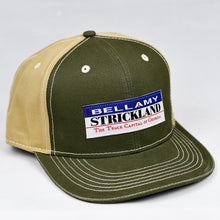 Load image into Gallery viewer, Olive &amp; Tan Panama Canvas Slight-Curve Flat-Bill Snap-Back
