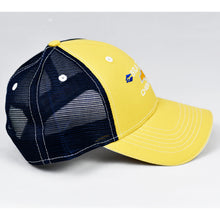 Load image into Gallery viewer, Yellow &amp; Navy Semi-Pro Snap-Back Trucker
