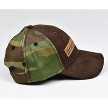 Load image into Gallery viewer, Suede Brown &amp; Army Green Camo Snap-Back
