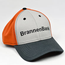 Load image into Gallery viewer, Grey Chino &amp; Orange Micro-Mesh Snap-Back
