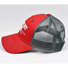 Load image into Gallery viewer, Red &amp; Charcoal Trucker Snap-Back
