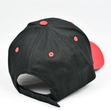 Load image into Gallery viewer, Black &amp; Red Chino Twill Semi-Pro Cap
