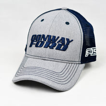 Load image into Gallery viewer, Heather Grey &amp; Navy Semi-Pro Trucker
