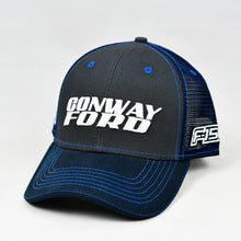 Load image into Gallery viewer, Charcoal &amp; Navy w/ Blue Trims Semi-Pro Trucker
