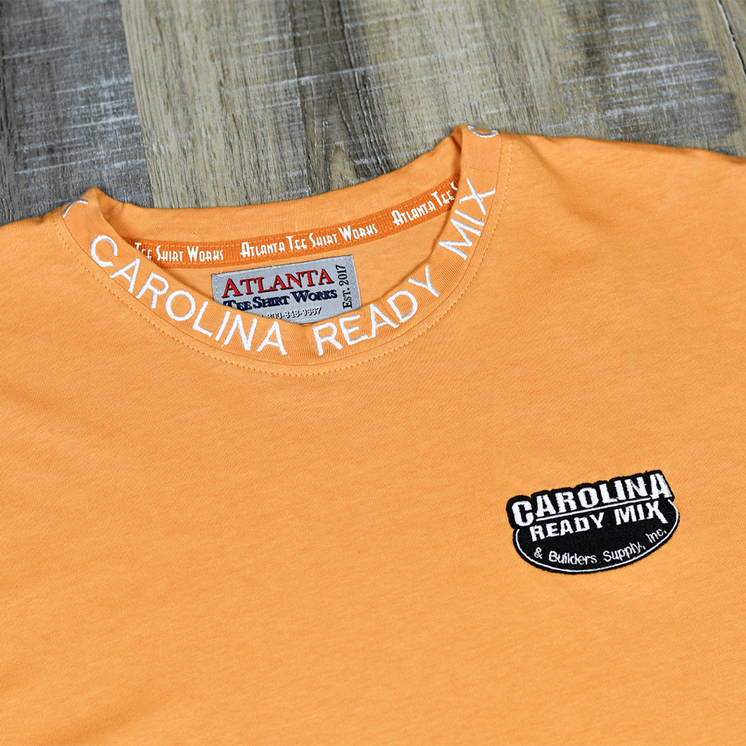 Orange - Short Sleeve T-Shirt w/ Small Embroidered Left Chest Logo