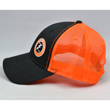Load image into Gallery viewer, Charcoal Twill &amp; Fluorescent Orange Semi-Pro Snap-Back Trucker
