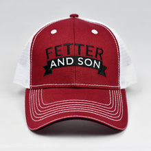 Load image into Gallery viewer, Wine Red &amp; White Semi-Pro Snap-Back Trucker
