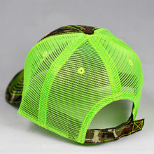 Load image into Gallery viewer, Real Tree Camo &amp; Fluorescent Yellow Semi-Pro Trucker
