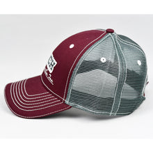 Load image into Gallery viewer, Maroon Chino Twill &amp; Charcoal Semi-Pro Trucker

