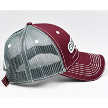 Load image into Gallery viewer, Maroon Chino Twill &amp; Charcoal Semi-Pro Trucker
