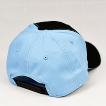 Load image into Gallery viewer, Black &amp; Baby Blue Chino Semi-Pro Snap-Back
