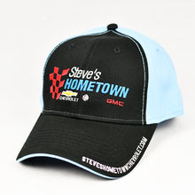 Load image into Gallery viewer, Black &amp; Baby Blue Chino Semi-Pro Snap-Back
