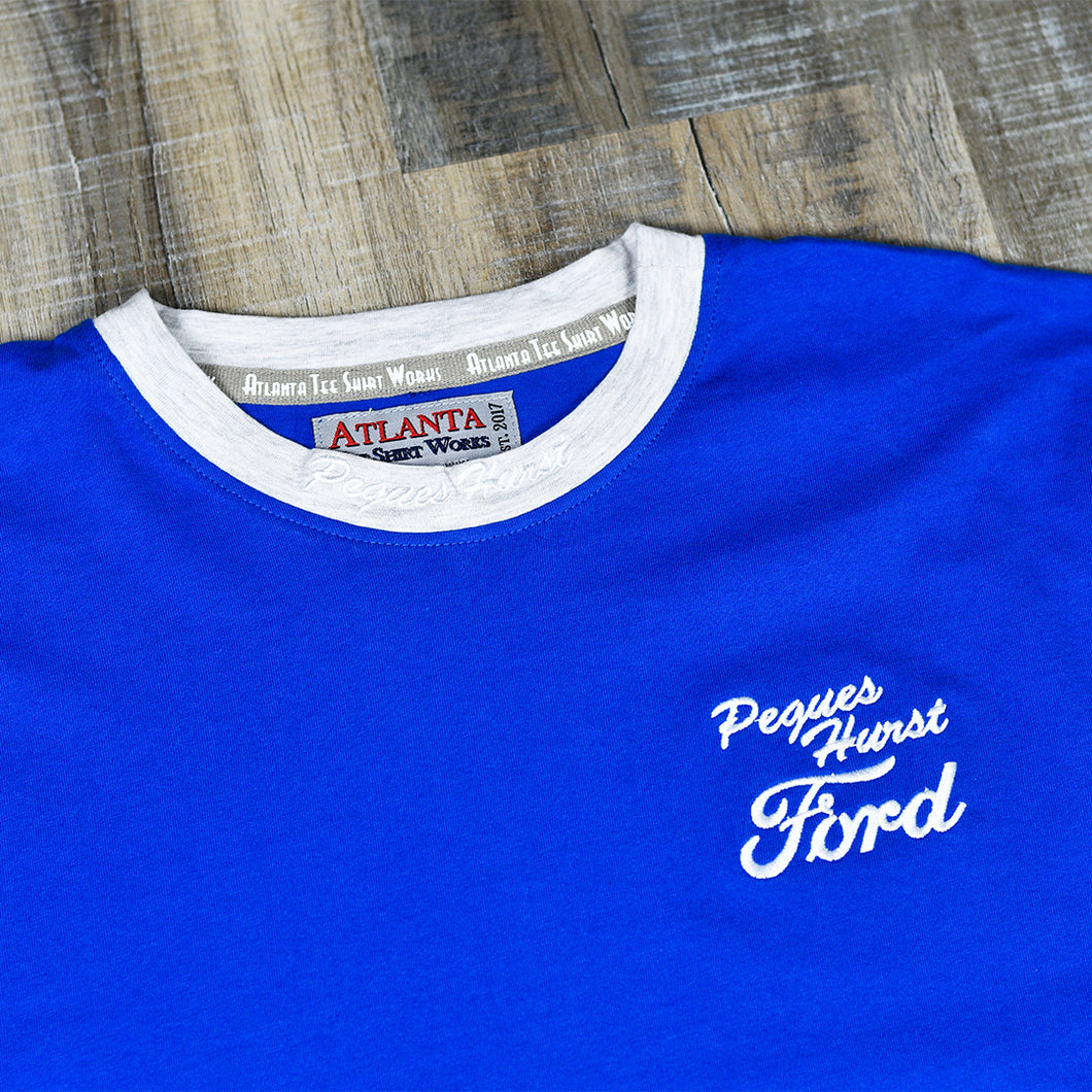 Royal Blue - Short Sleeve T-Shirt w/ Small Embroidered Left Chest Logo