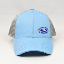 Load image into Gallery viewer, Baby Blue &amp; Grey Semi-Pro Trucker
