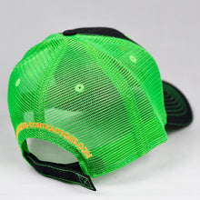 Load image into Gallery viewer, Charcoal Twill &amp; Flow Green Semi-Pro Trucker
