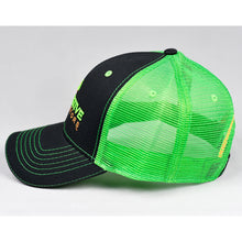 Load image into Gallery viewer, Charcoal Twill &amp; Flow Green Semi-Pro Trucker
