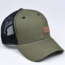 Load image into Gallery viewer, Olive Canvas &amp; Black Semi-Pro Snap-Back Trucker
