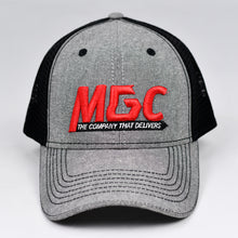 Load image into Gallery viewer, Grey Chambray &amp; Black Semi-Pro Trucker
