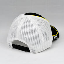 Load image into Gallery viewer, Black Twill &amp; White Air-Mesh Semi-Pro Snap-Back Trucker

