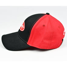 Load image into Gallery viewer, Black &amp; Red Chino Twill Semi-Pro Cap
