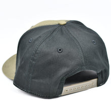 Load image into Gallery viewer, Olive &amp; Black Cotton Twill Slight-Curve Flat-Bill Snap-Back
