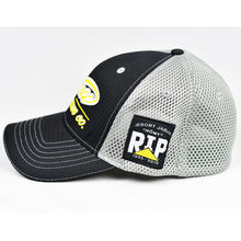Load image into Gallery viewer, Black Rip-Stop &amp; Grey Air-Mesh Semi-Pro Flex-Fit Trucker
