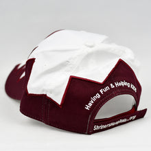 Load image into Gallery viewer, White &amp; Wine Red Chino Twill Sport Design Cap
