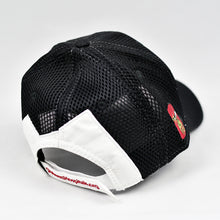 Load image into Gallery viewer, Black Air-Mesh &amp; White Chino Twill Sport Design Cap

