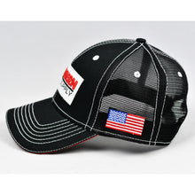 Load image into Gallery viewer, Black Chino Twill w/ Red &amp; White Trims Semi-Pro Trucker
