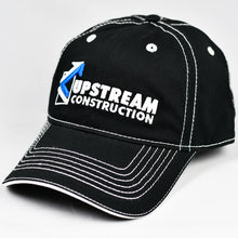 Load image into Gallery viewer, Black Twill w/ White Trims Dad-Cap
